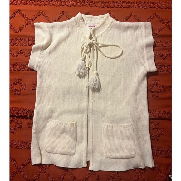 Pompom creamy quirky pockets mock collar size 38 - Picture 14 of 16